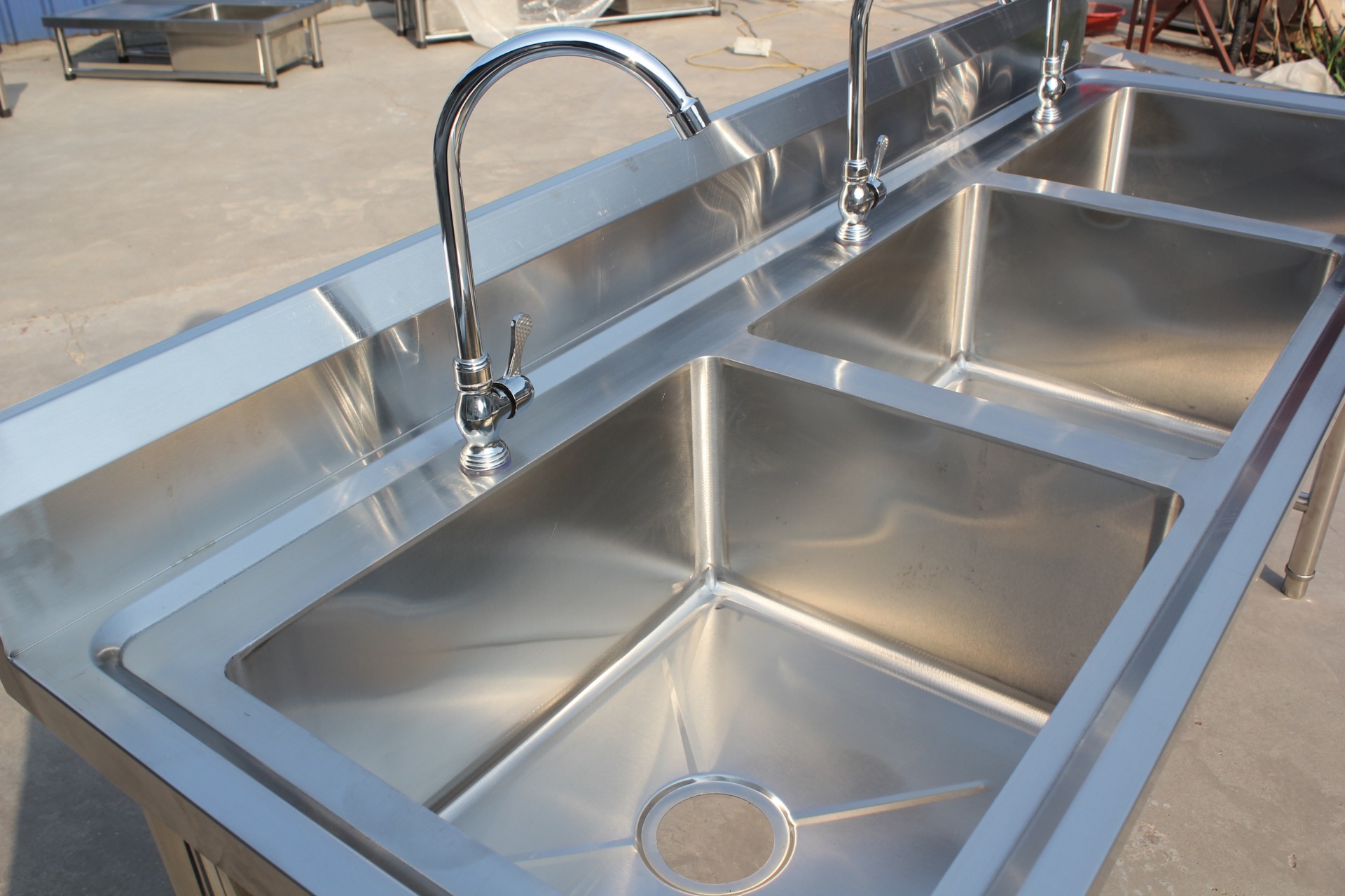 厂家批发不锈钢三星水池洗菜盆洗碗洗手池304厨房不锈钢水池水槽