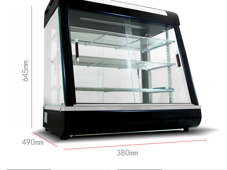 【包邮】睿美三层电热台式保温柜陈列展示柜 熟食柜 蛋挞柜 烘炉