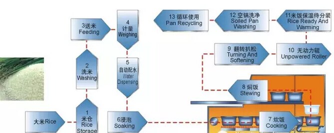 翔鹰中央厨房设备：翔鹰米饭生产线领军品牌